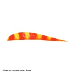 Trueflight Brite Stripes 4" RW Round Back Feather -Shooting Gear Store 5200006 orange chartreuse