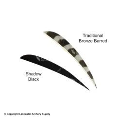 Trueflight 4" Round Back Feathers (18 Count Combo Pack) -Shooting Gear Store 5200011 black