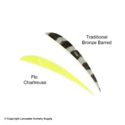Trueflight 4" Round Back Feathers (18 Count Combo Pack) -Shooting Gear Store 5200011 chartreuse