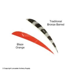 Trueflight 4" Round Back Feathers (18 Count Combo Pack) -Shooting Gear Store 5200011 orange