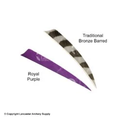 Trueflight 4" Shield Back Feathers (18 Count Combo Pack) -Shooting Gear Store 5200012 purple