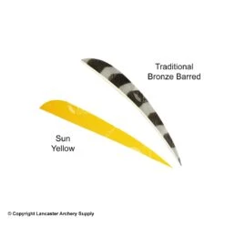 Trueflight 5" Round Back Feathers (18 Count Combo Pack) -Shooting Gear Store 5200013 yellow