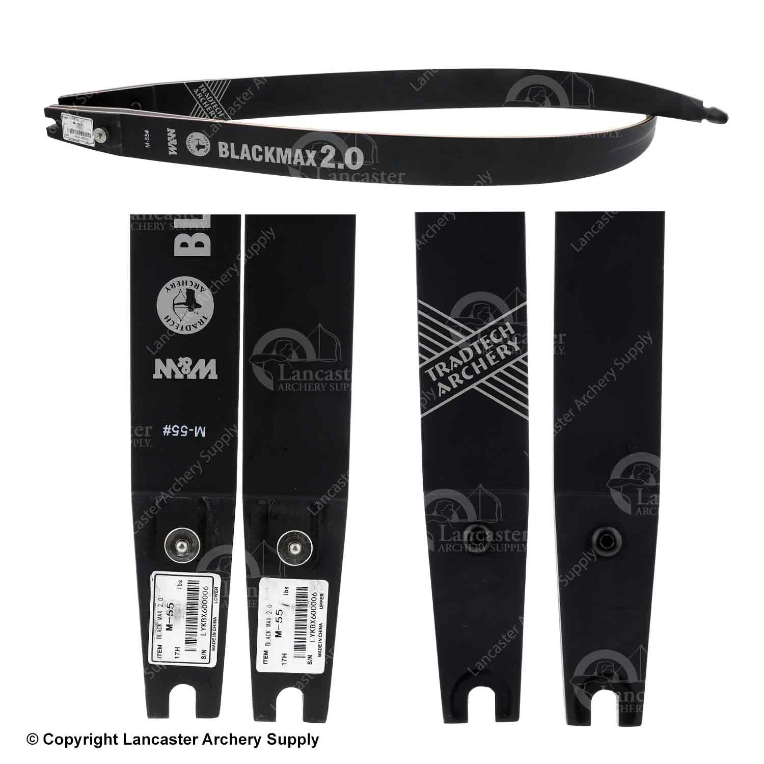 Tradtech Black Max 2.0 Wood Glass ILF Limbs (Open Box X1030098) 2 Tradtech Black Max 2.0 Wood Glass ILF Limbs (Open Box X1030098) - Image 2