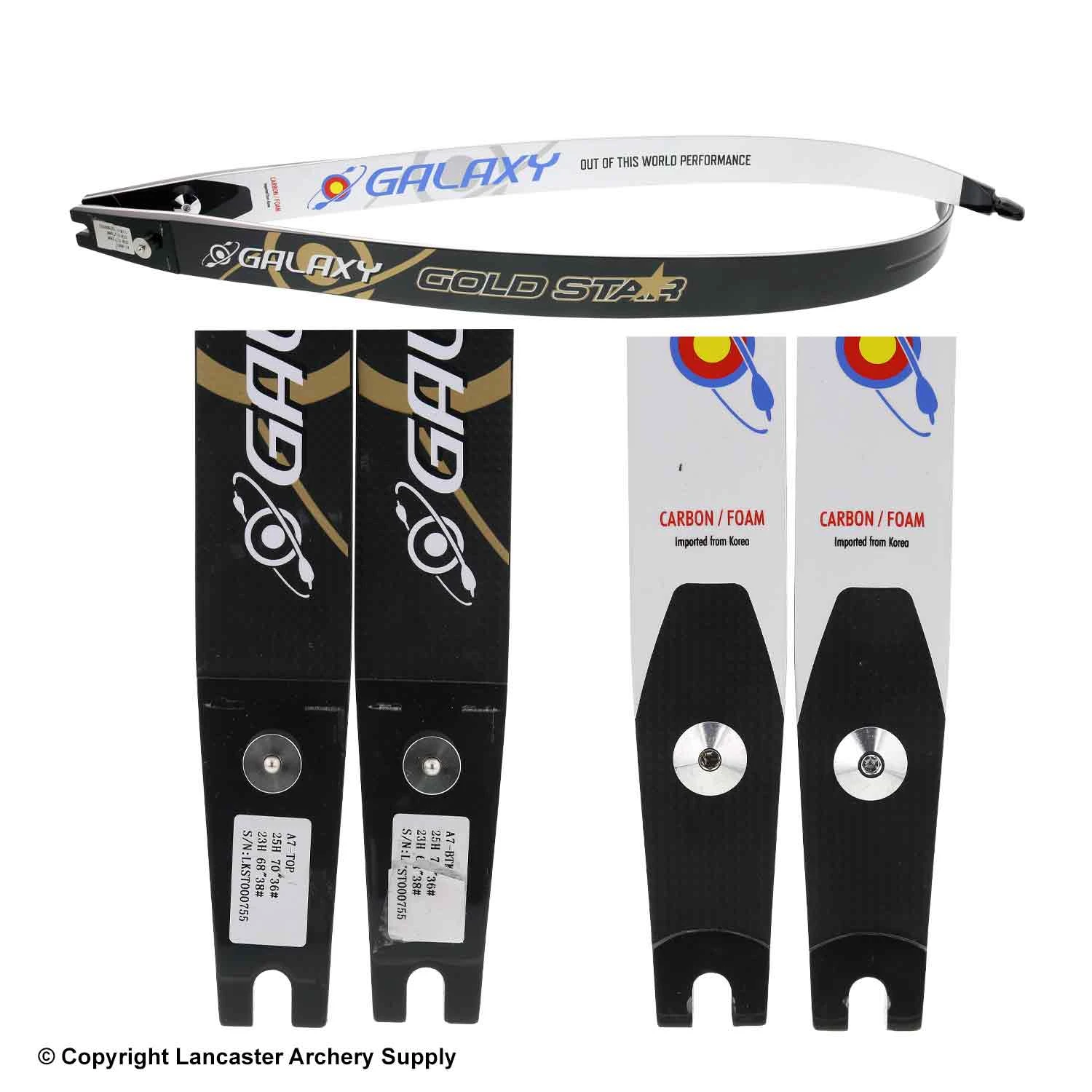 Galaxy Gold Star Recurve Limbs (Open Box X1030460) 2 Galaxy Gold Star Recurve Limbs (Open Box X1030460) - Image 2