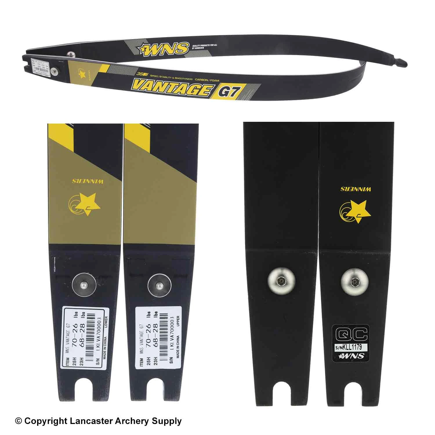 WNS Vantage G7 Recurve Limbs (Open Box X1031733) 2 WNS Vantage G7 Recurve Limbs (Open Box X1031733) - Image 2