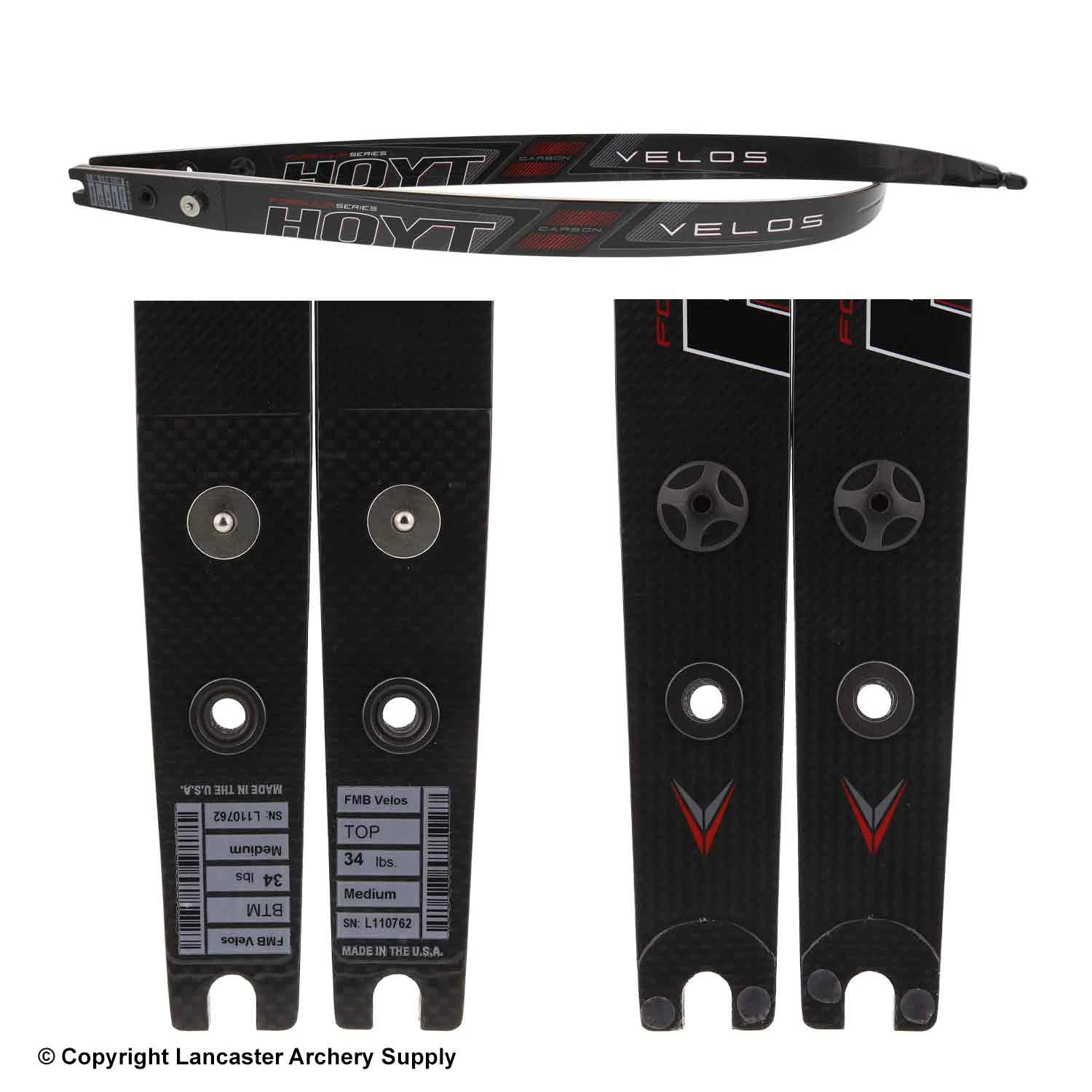 Hoyt Formula Carbon Velos Bamboo Recurve Limbs (Open Box X1032909) 2 Hoyt Formula Carbon Velos Bamboo Recurve Limbs (Open Box X1032909) - Image 2