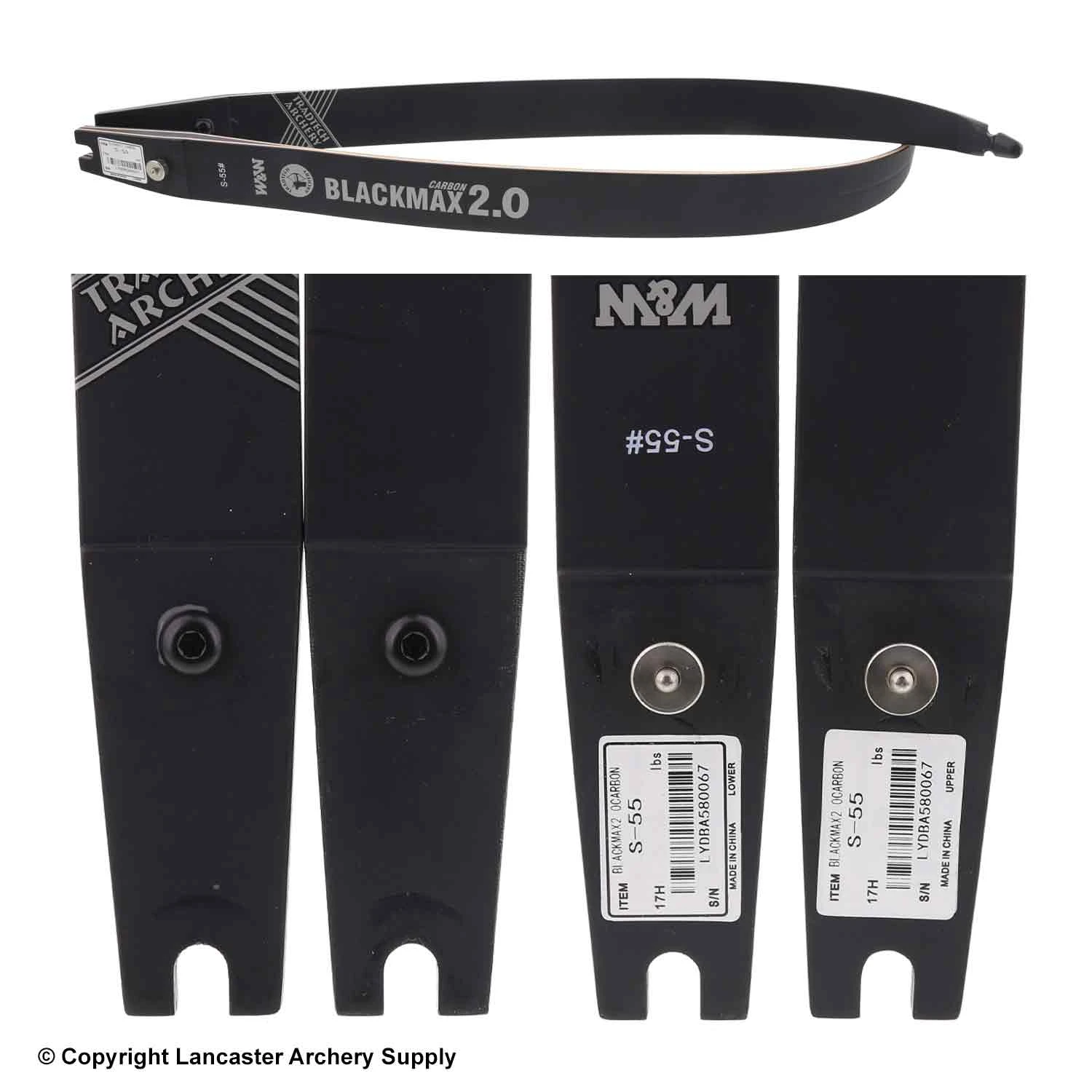 TradTech Black Max 2.0 Carbon/Wood Recurve Limbs (Open Box X1033654) 2 TradTech Black Max 2.0 Carbon/Wood Recurve Limbs (Open Box X1033654) - Image 2